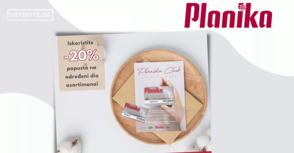 Planika SNIŽENJE 20% - akcija 1-19.11.2023.