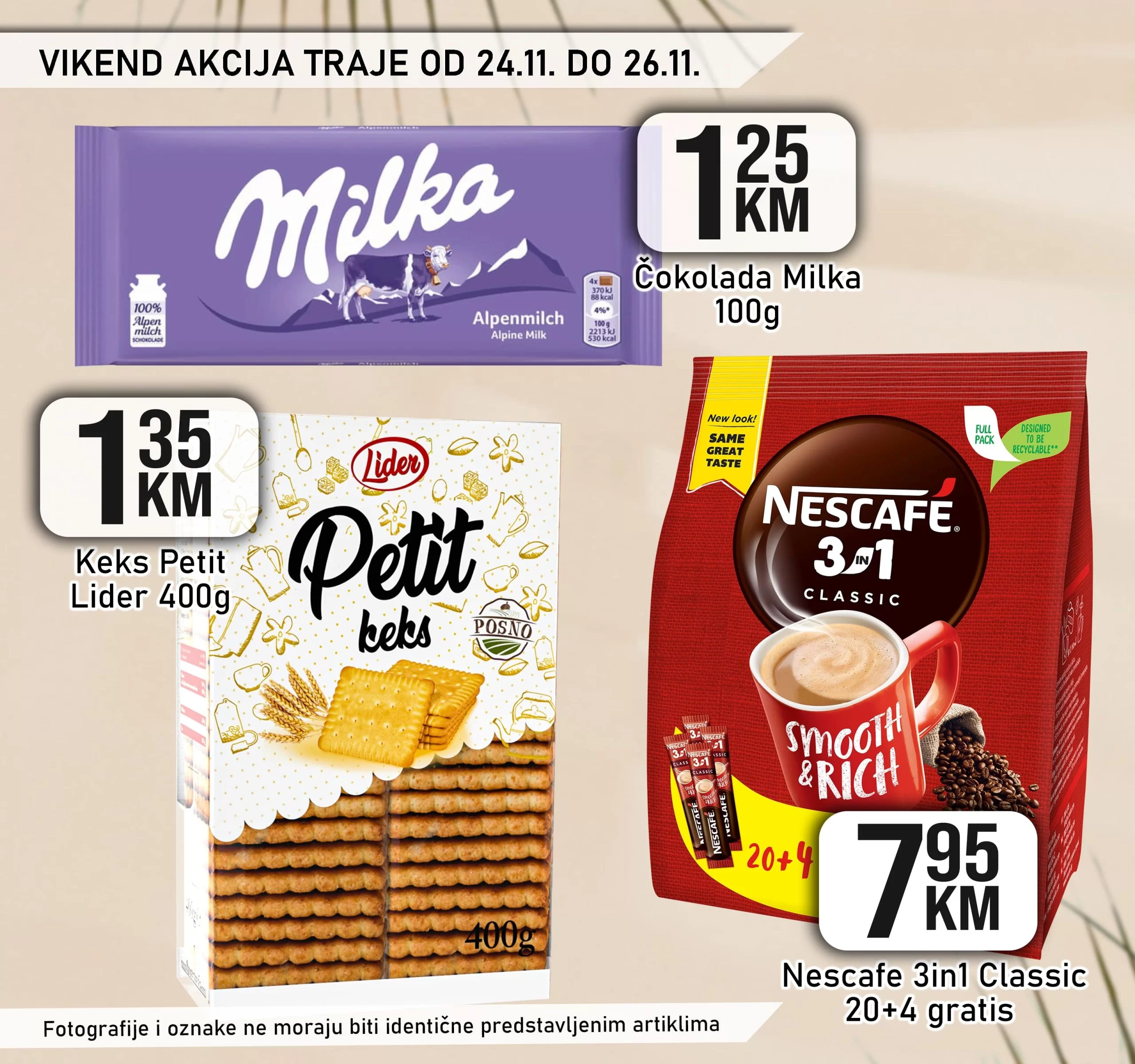 Kort vikend akcija 24-26.11.2023.  