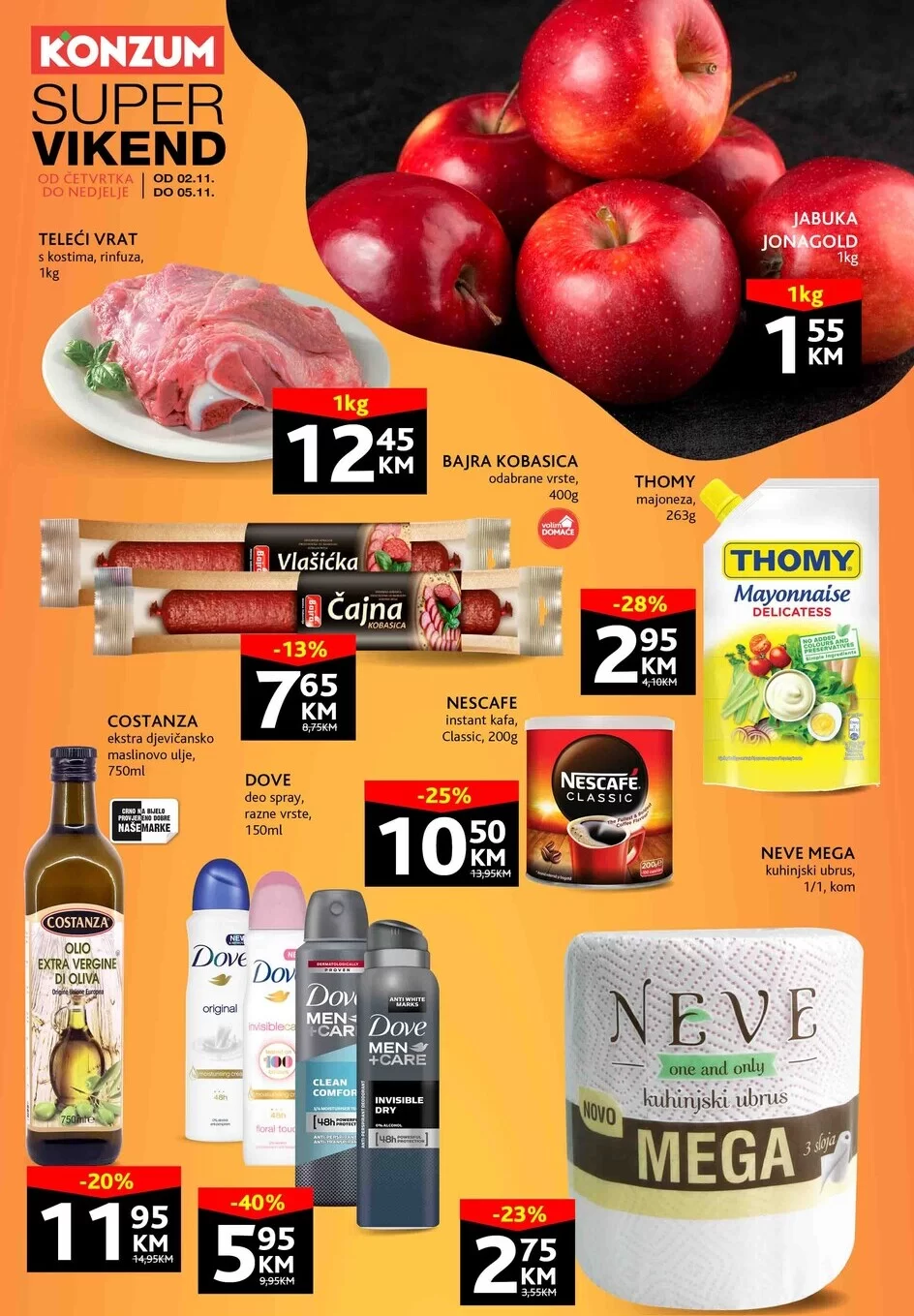 Konzum vikend akcija 2-5.11.2023.