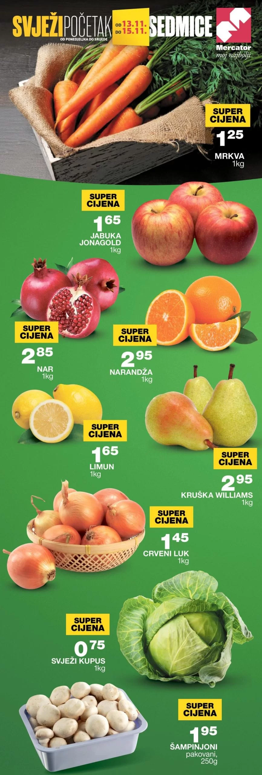 Mercator SVJEŽA PONUDA 13-15.11.2023.