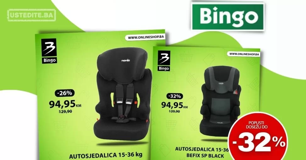 Bingo online shop - AUTOSJEDALICE - akcija do 30.11.2023.
