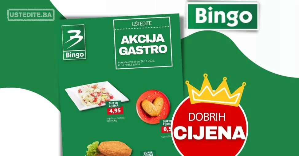 Bingo akcija GASTRO ODJEL - sniženje do 26.11.2023.