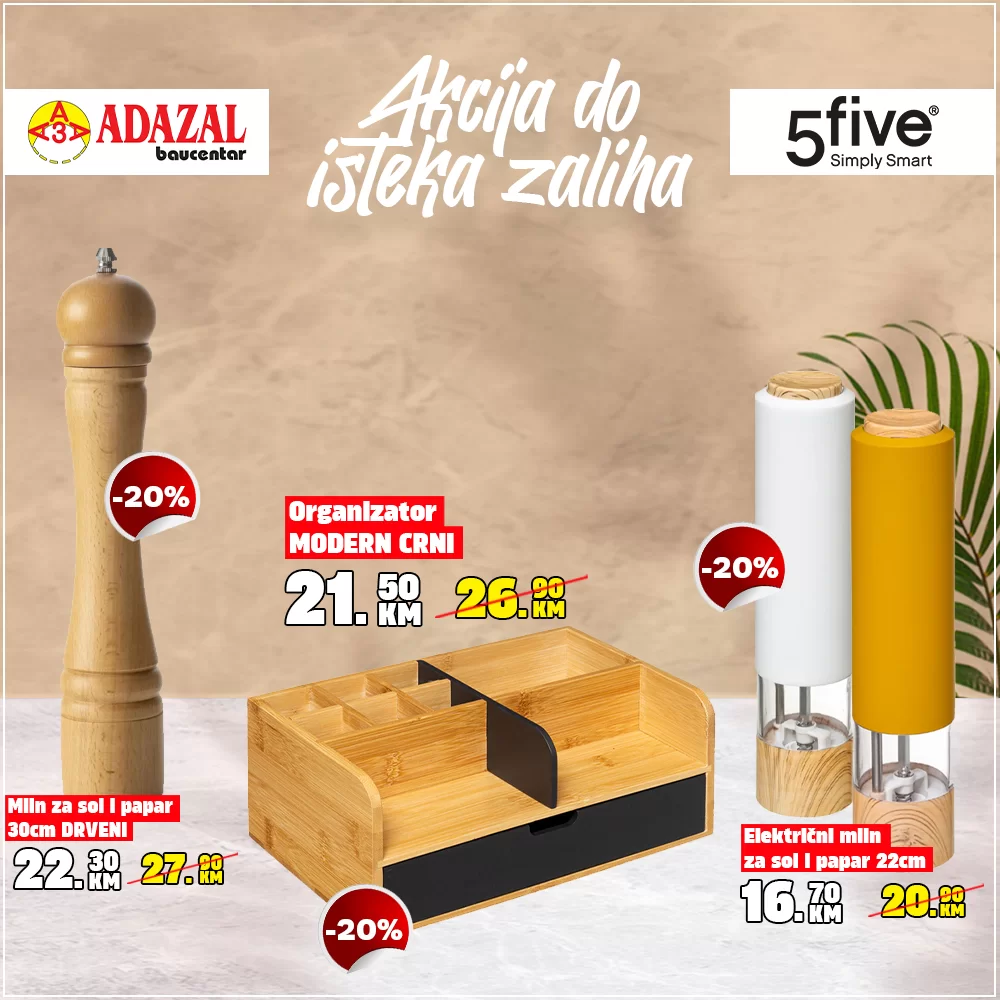 Adazal akcija do isteka zaliha 5five 