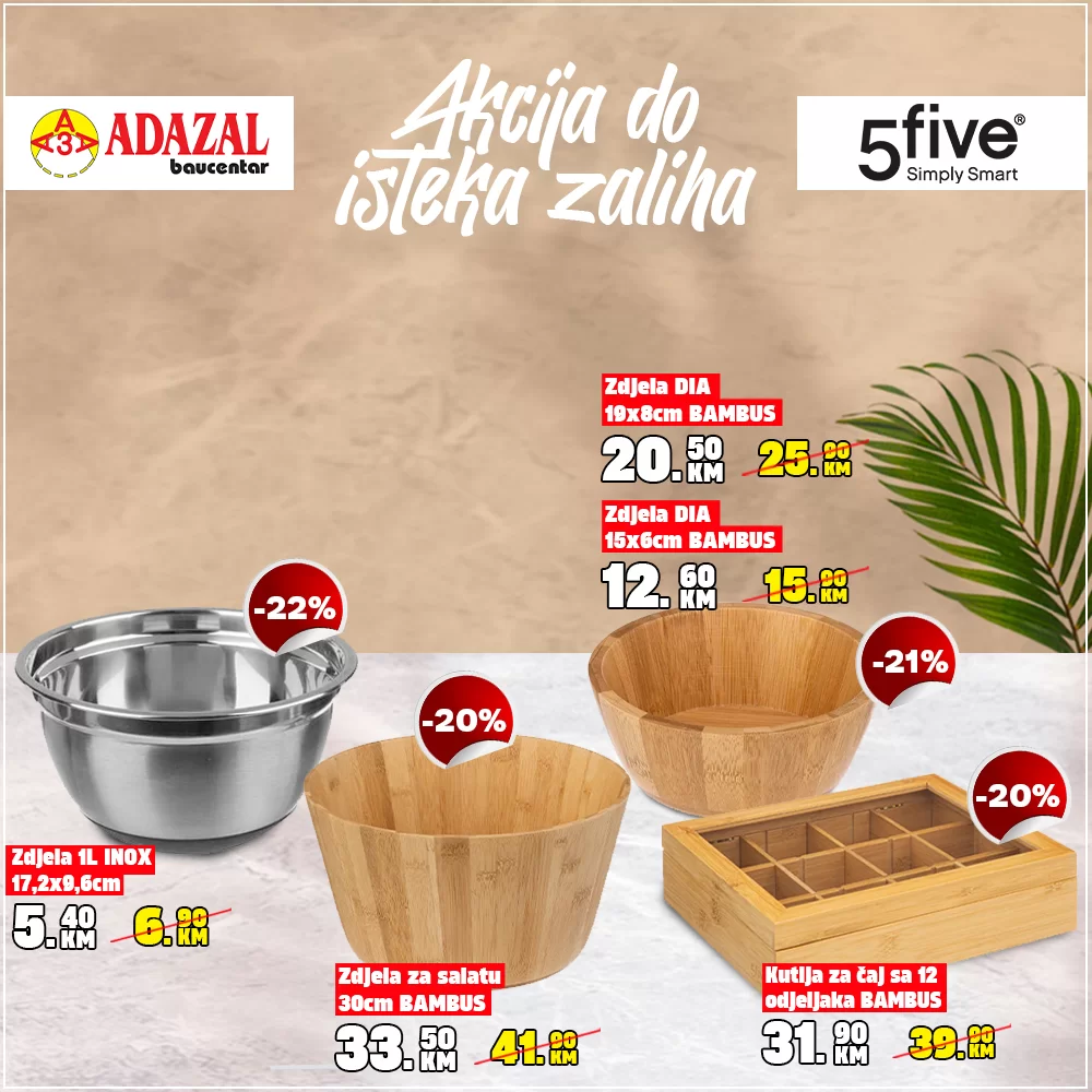 Adazal akcija do isteka zaliha 5five 