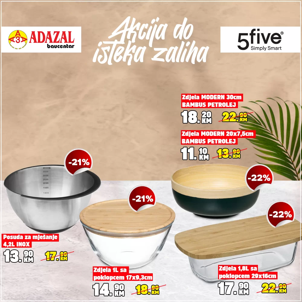 Adazal akcija do isteka zaliha 5five 