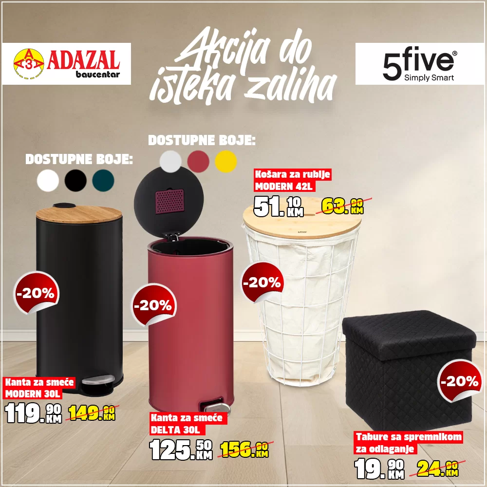 Adazal akcija do isteka zaliha 5five 