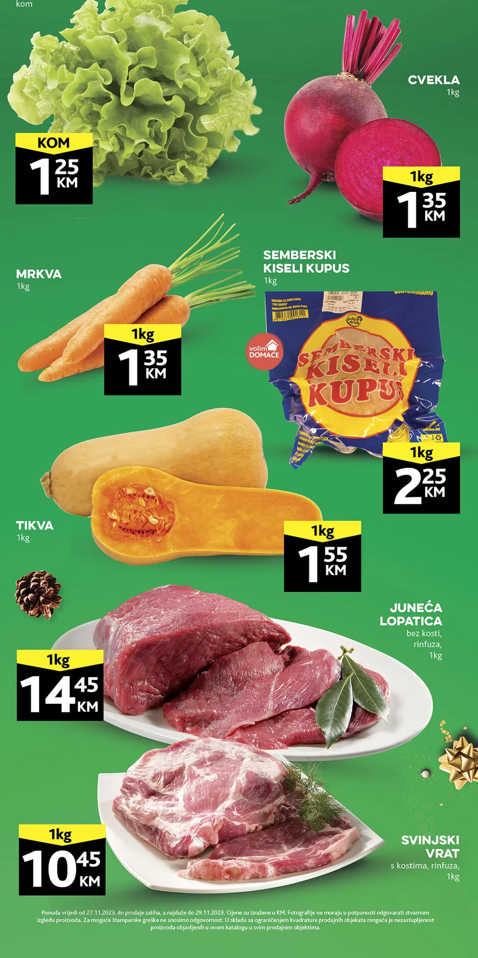Konzum akcija SVJEŽA PONUDA 27-29.11.2023.