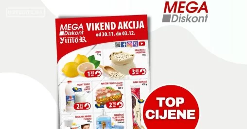 Mega Diskont vikend akcija 30.11-3.12.2023.