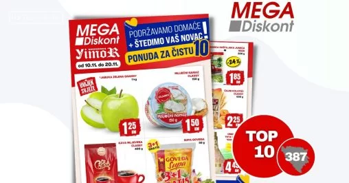 Yimor & Mega Diskont akcija KUPUJMO DOMAĆE TOP 10 proizvoda