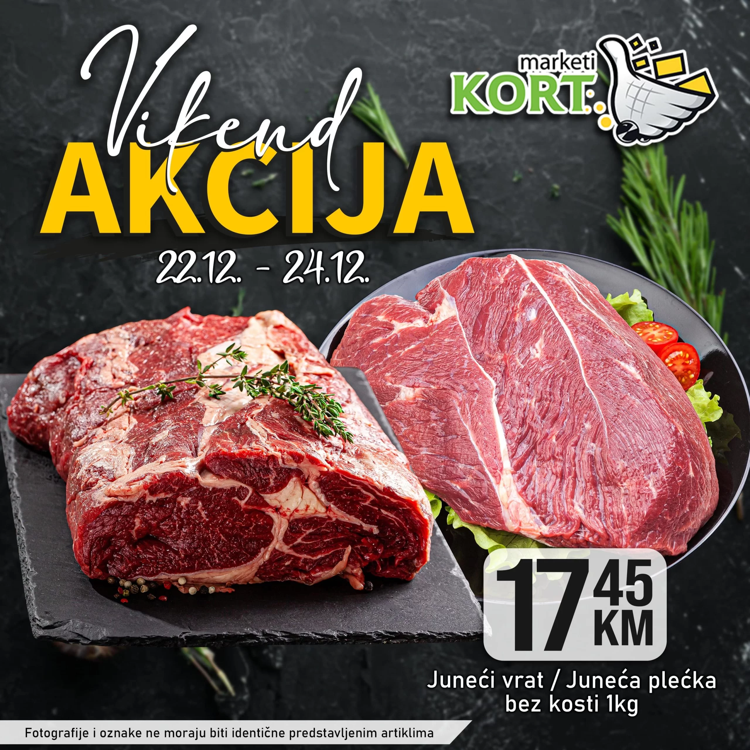 Kort vikend akcija 22-24.12.2023.