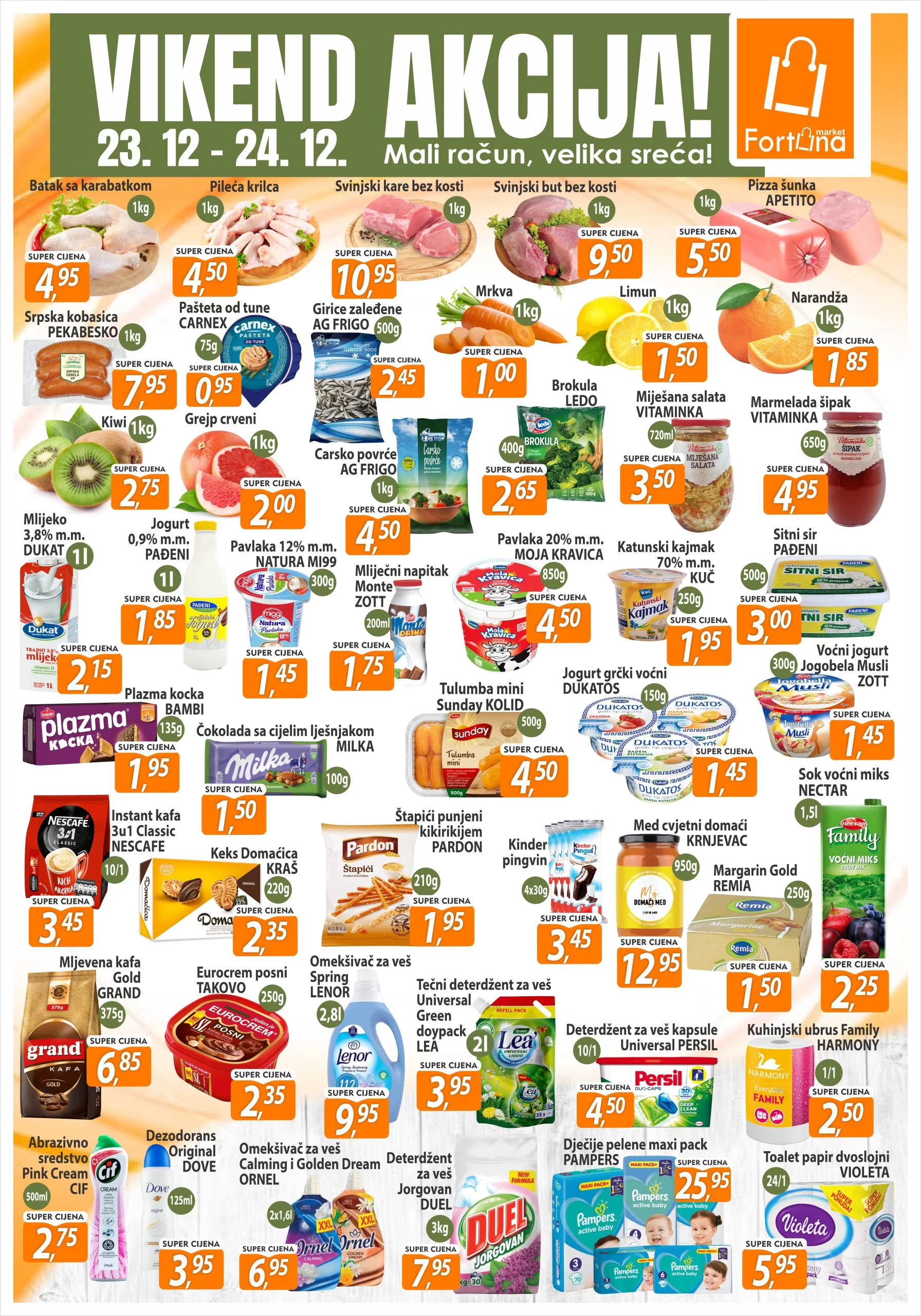 Fortuna vikend akcija. 23-24.12.2023. 
