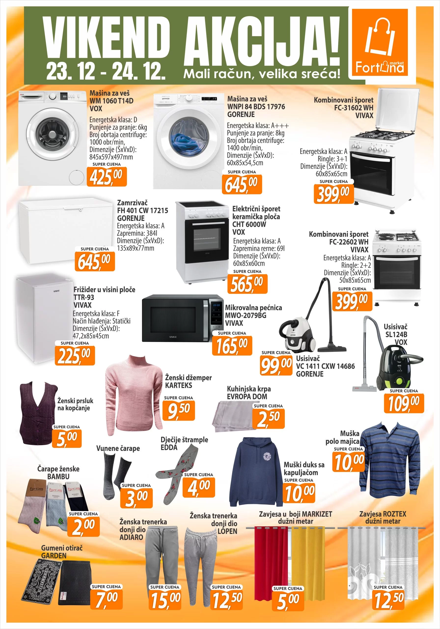 Fortuna vikend akcija. 23-24.12.2023. 
