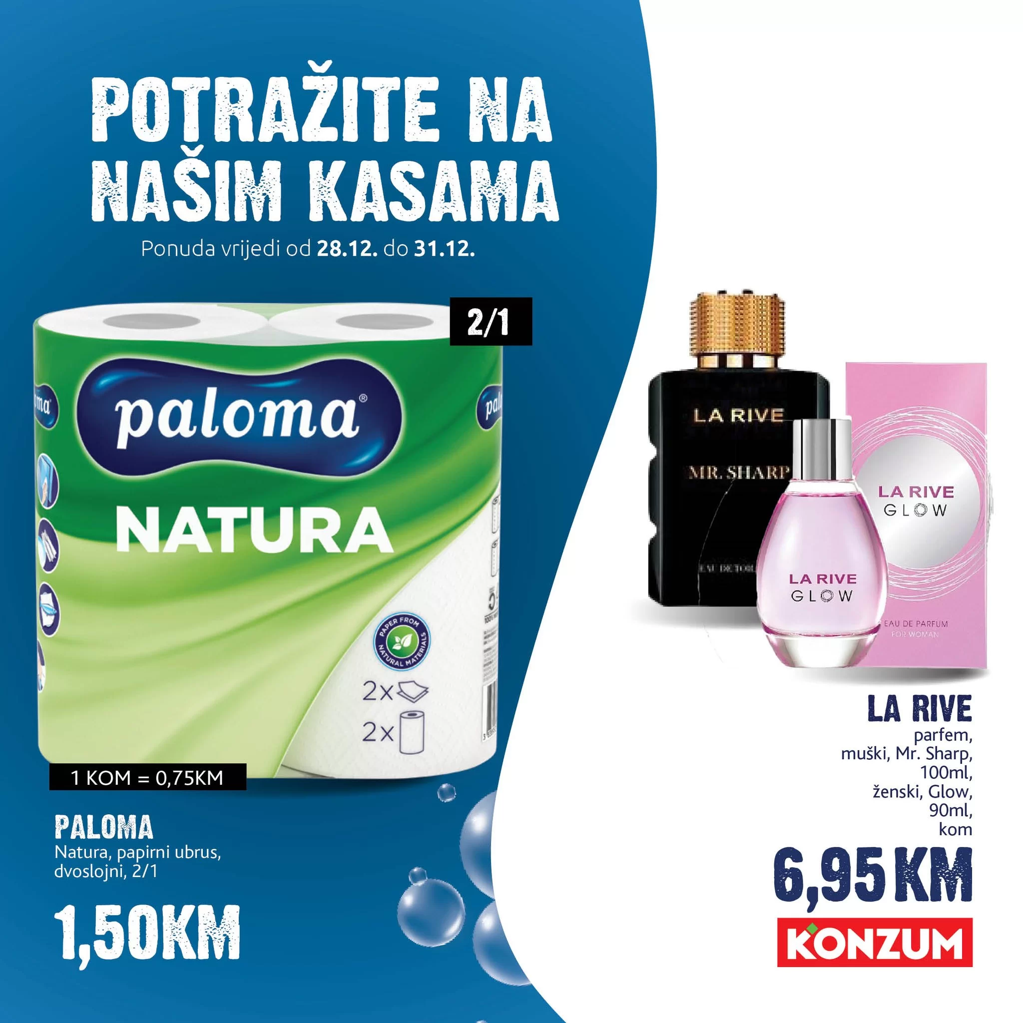 Konzum AKCIJA NA KASAMA 28-31.12.2023. 