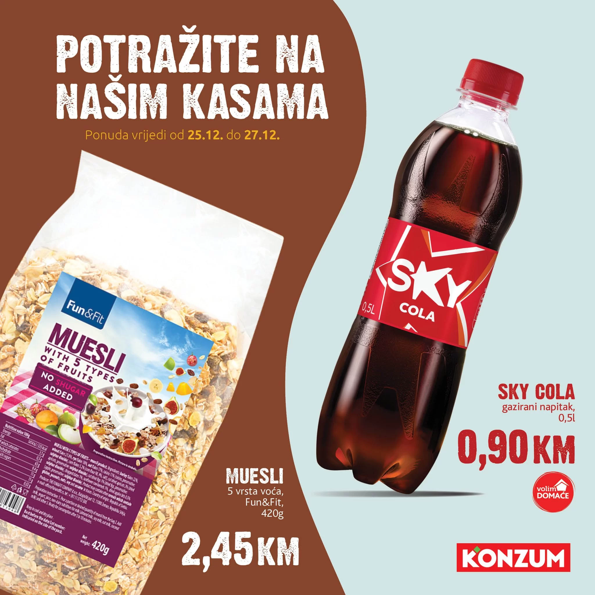 Konzum AKCIJA NA KASAMA 25-27.12.2023.