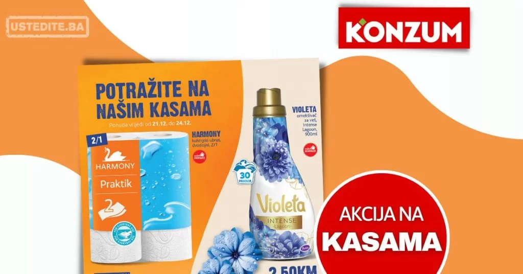 Konzum AKCIJA NA KASAMA 21-24.12.2023.