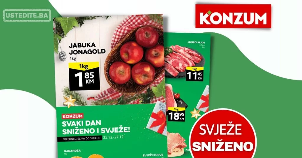 KONZUM Svježa ponuda 25-27.12.2023.