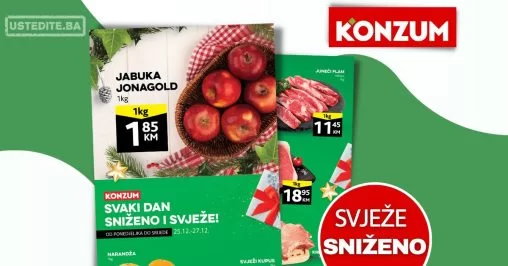 KONZUM Svježa ponuda 25-27.12.2023.