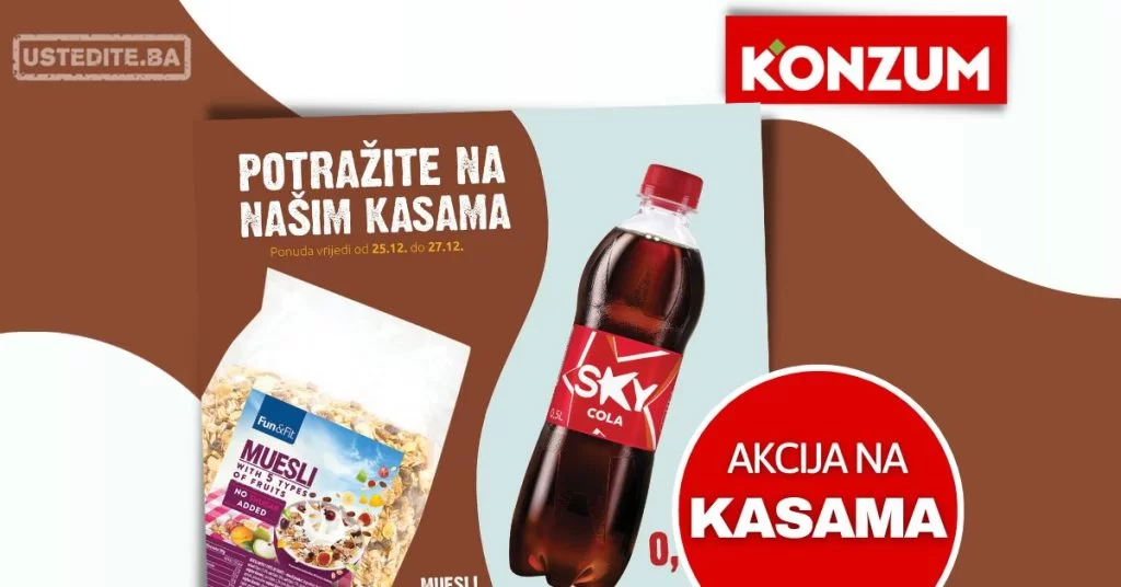 Konzum AKCIJA NA KASAMA 25-27.12.2023.