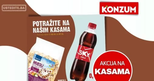 Konzum AKCIJA NA KASAMA 25-27.12.2023.