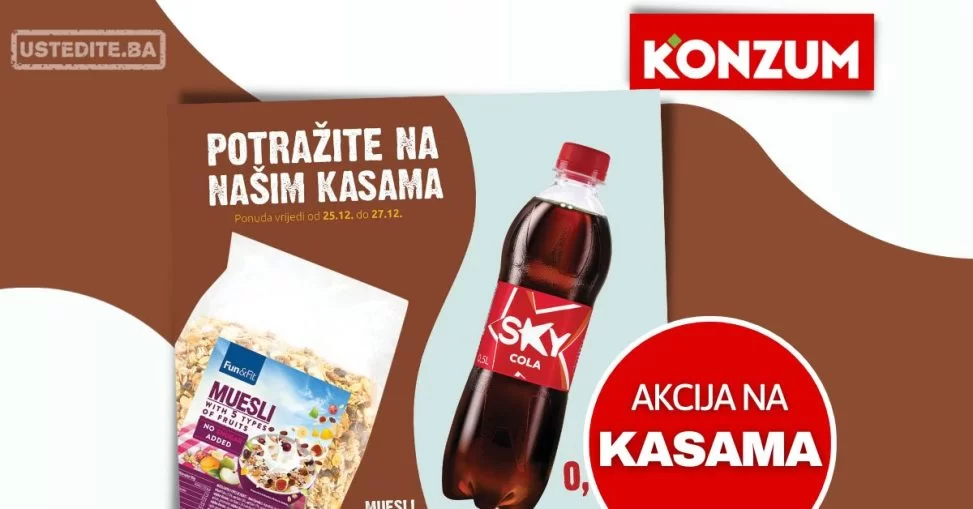 Konzum AKCIJA NA KASAMA 25-27.12.2023.