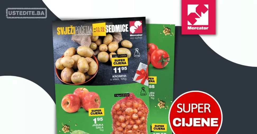 Mercator akcija SVJEŽA PONUDA 11-13.12.2023.
