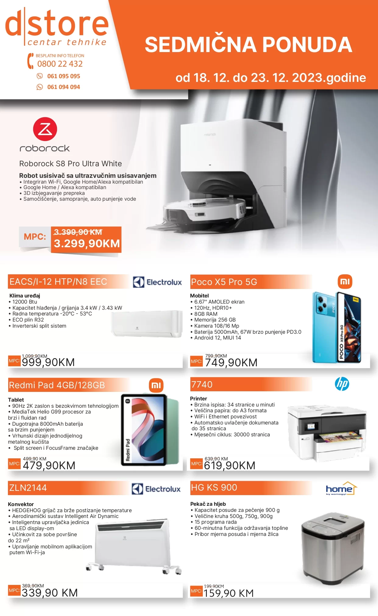 Dstore SEDMIČNA AKCIJA 18-23.12.2023.