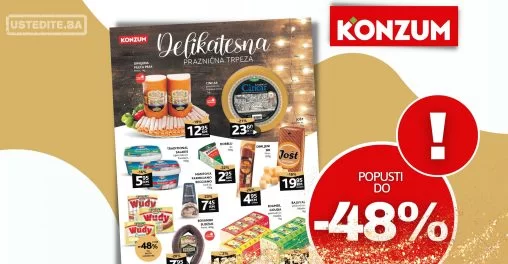 Konzum katalog DELIKATESNA TRPEZA - sniženje do 31.12.2023.