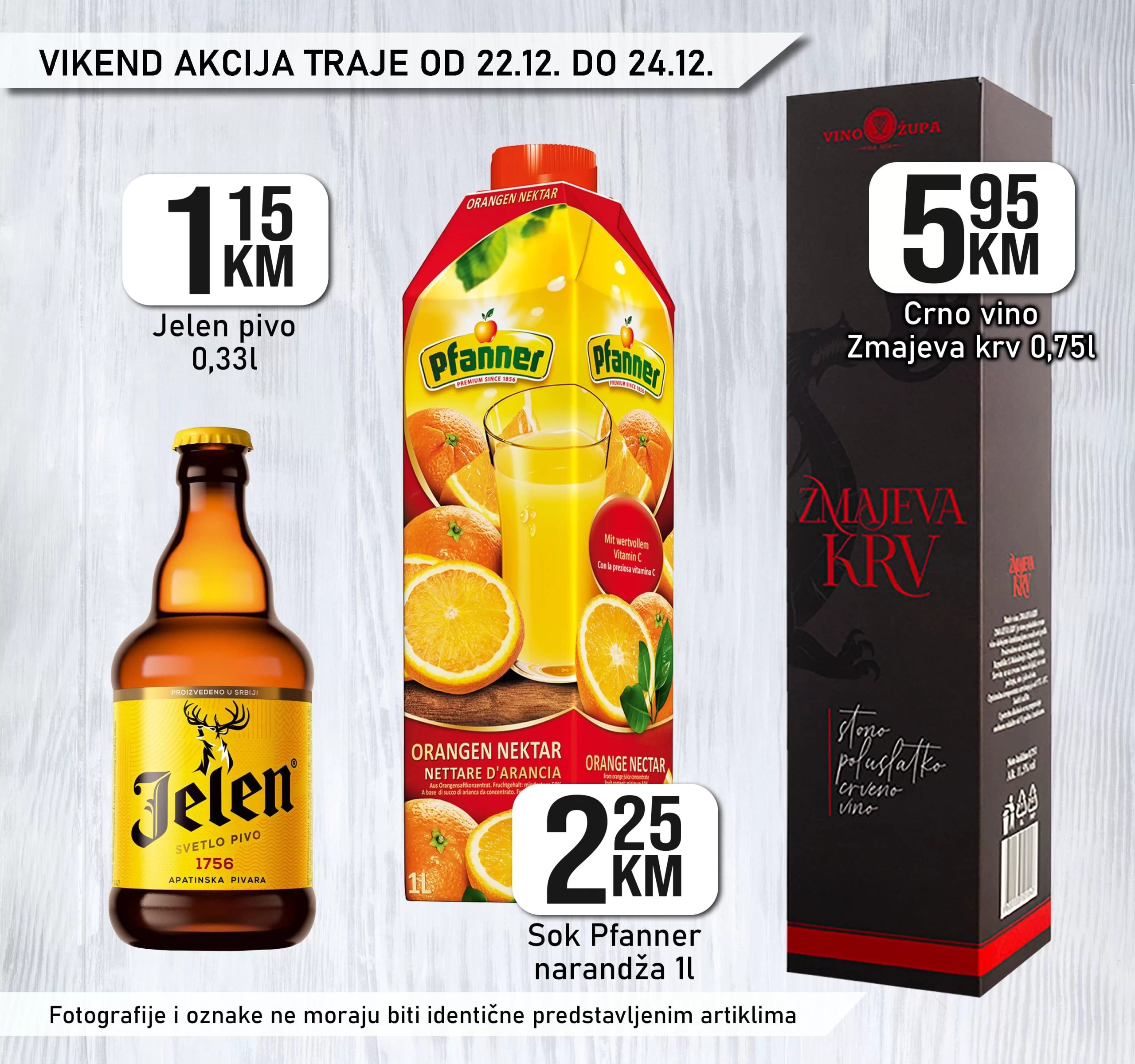 Kort vikend akcija 22-24.12.2023.