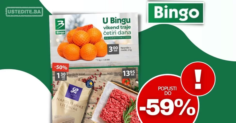 Bingo vikend akcija 14-18.12.2023.