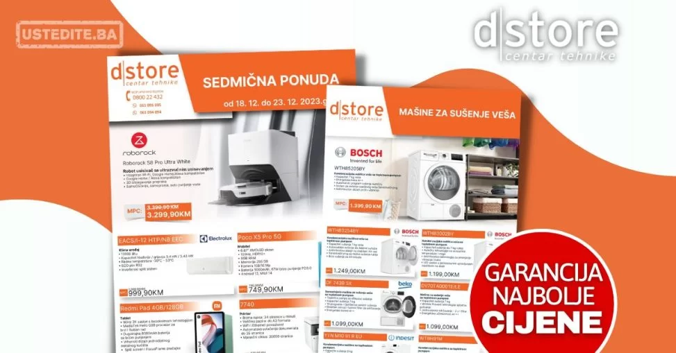 Dstore SEDMIČNA AKCIJA 18-23.12.2023.