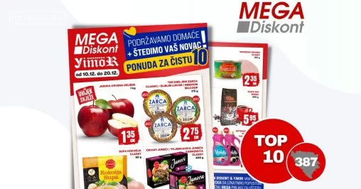 Mega Diskont katalog PONUDA ZA ČISTU DESETKU 10-20.12.2023.