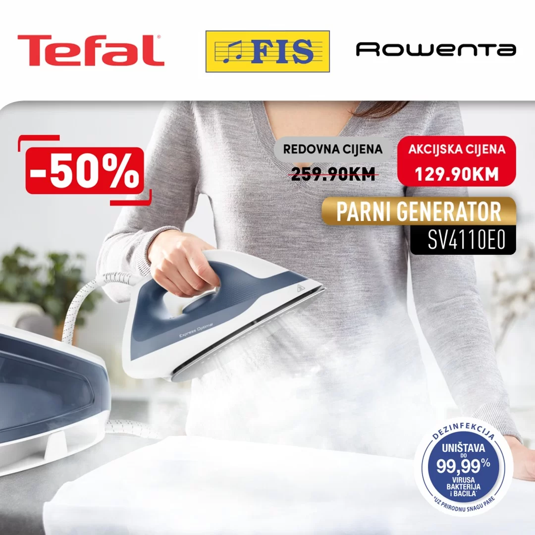 Fis Tefal & Rowenta SNIŽENJE do 50% - akcija do 31.1.2024.