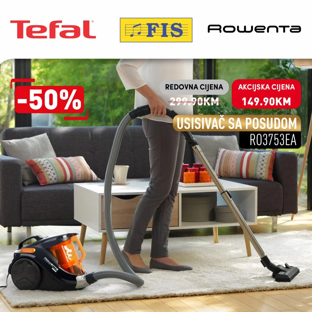 Fis Tefal & Rowenta SNIŽENJE do 50% - akcija do 31.1.2024.