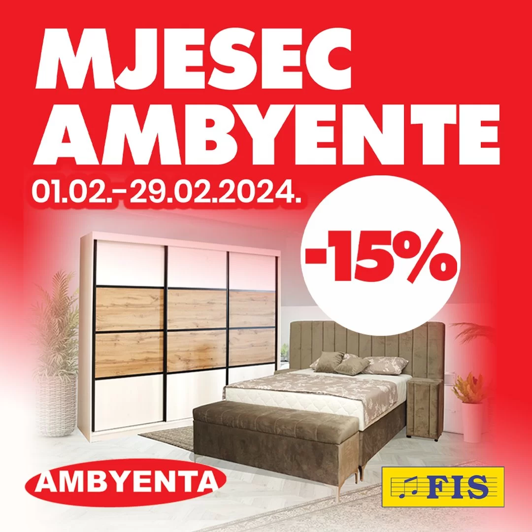 Ambyenta namještaj MJESEC SUPER SNIŽENJE - 1-29.2.2023.