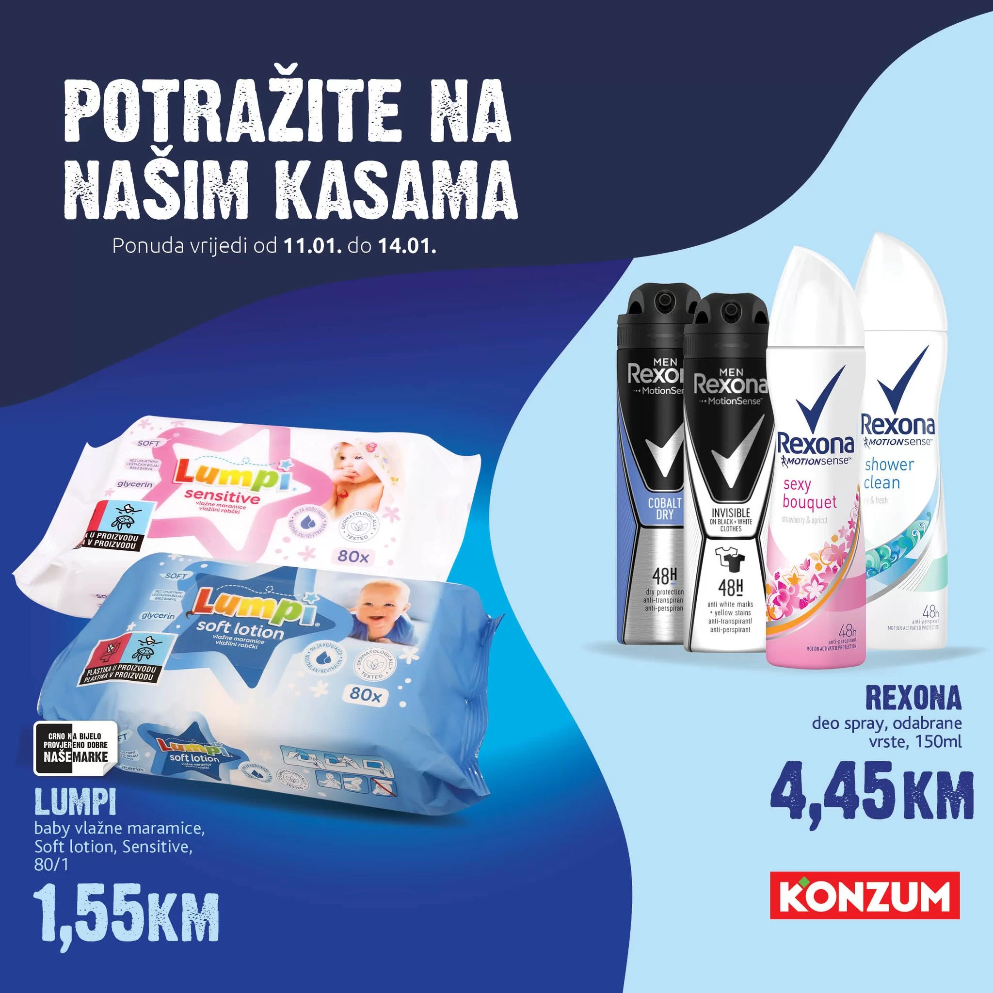Konzum AKCIJA NA KASAMA 11-14.1.2024. 