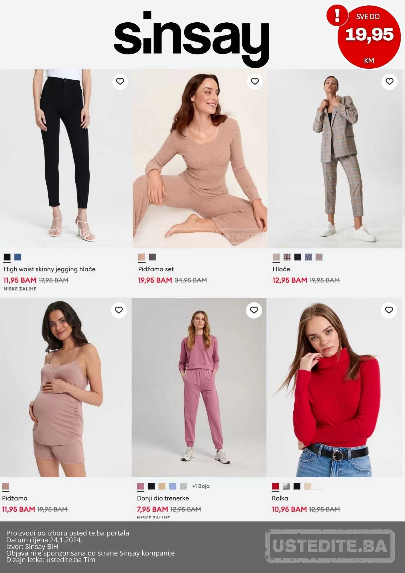 Sinsay SVE DO 19,95 KM