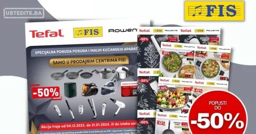 Fis Tefal & Rowenta SNIŽENJE do 50% - akcija do 31.1.2024.