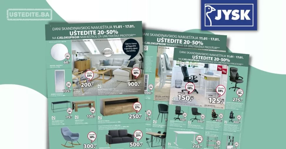 Jysk DANI SKANDINAVSKOG NAMJEŠTAJA 11-17.1.2024.