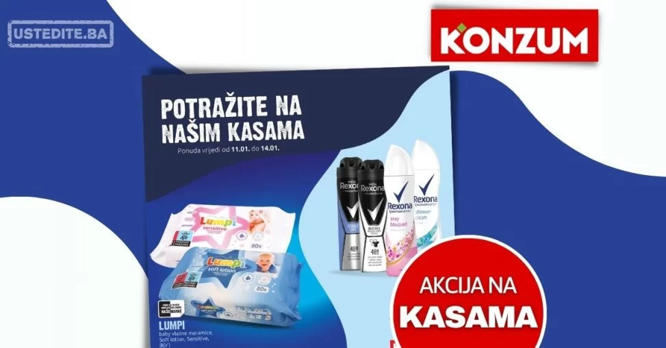 Konzum AKCIJA NA KASAMA 11-14.1.2024.