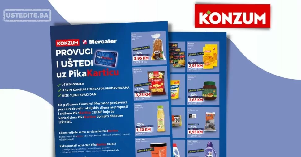 Konzum PROVUCI I UŠTEDI - sniženje do 28.1.2024.