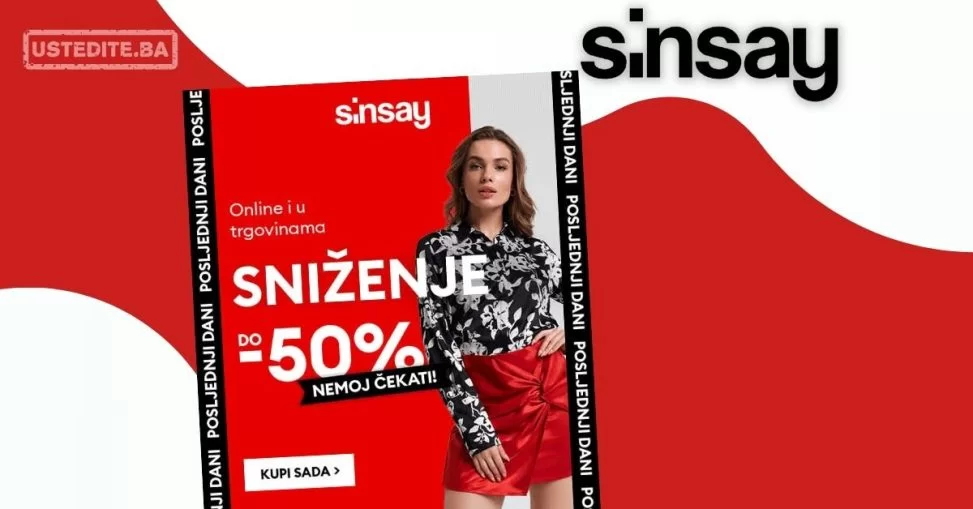 Sinsay POSLJEDNJI DANI SNIŽENJA do 50%