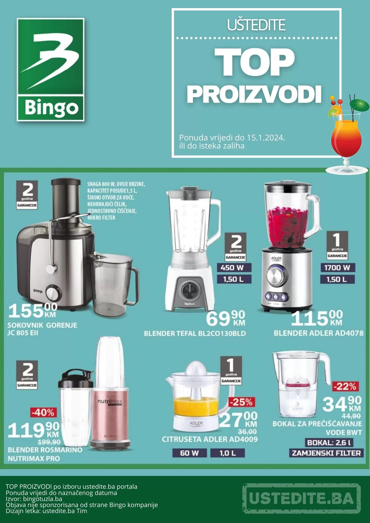 Bingo TEHNIKA - TOP PROIZVODI - sniženje do 14.1.2024. 