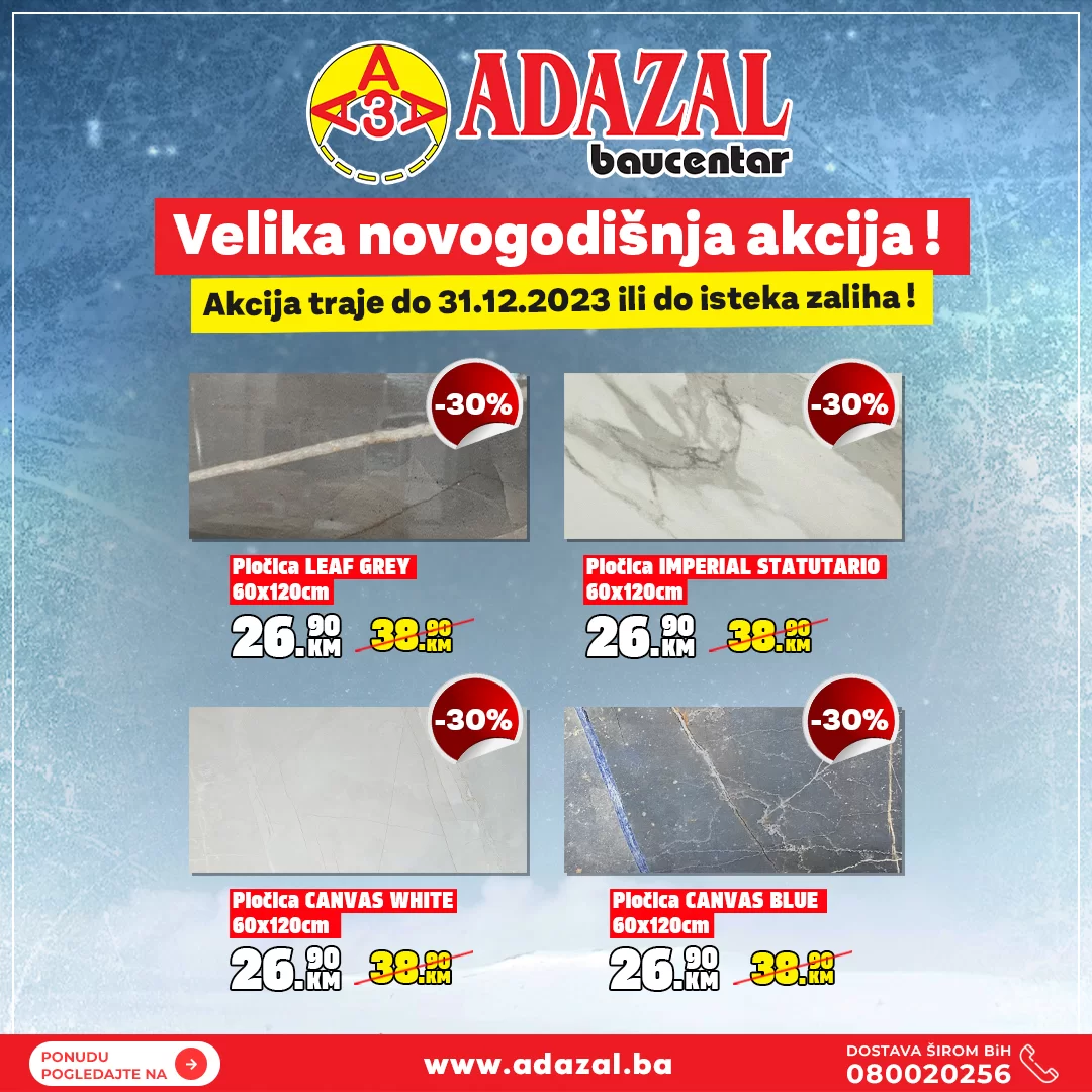 Adazal NOVOGODIŠNJA AKCIJA - sniženje do 31.12.2023.