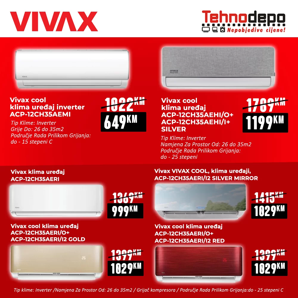 Tehnodepo NEPOBJEDIVE CIJENE INVERTER KLIMA