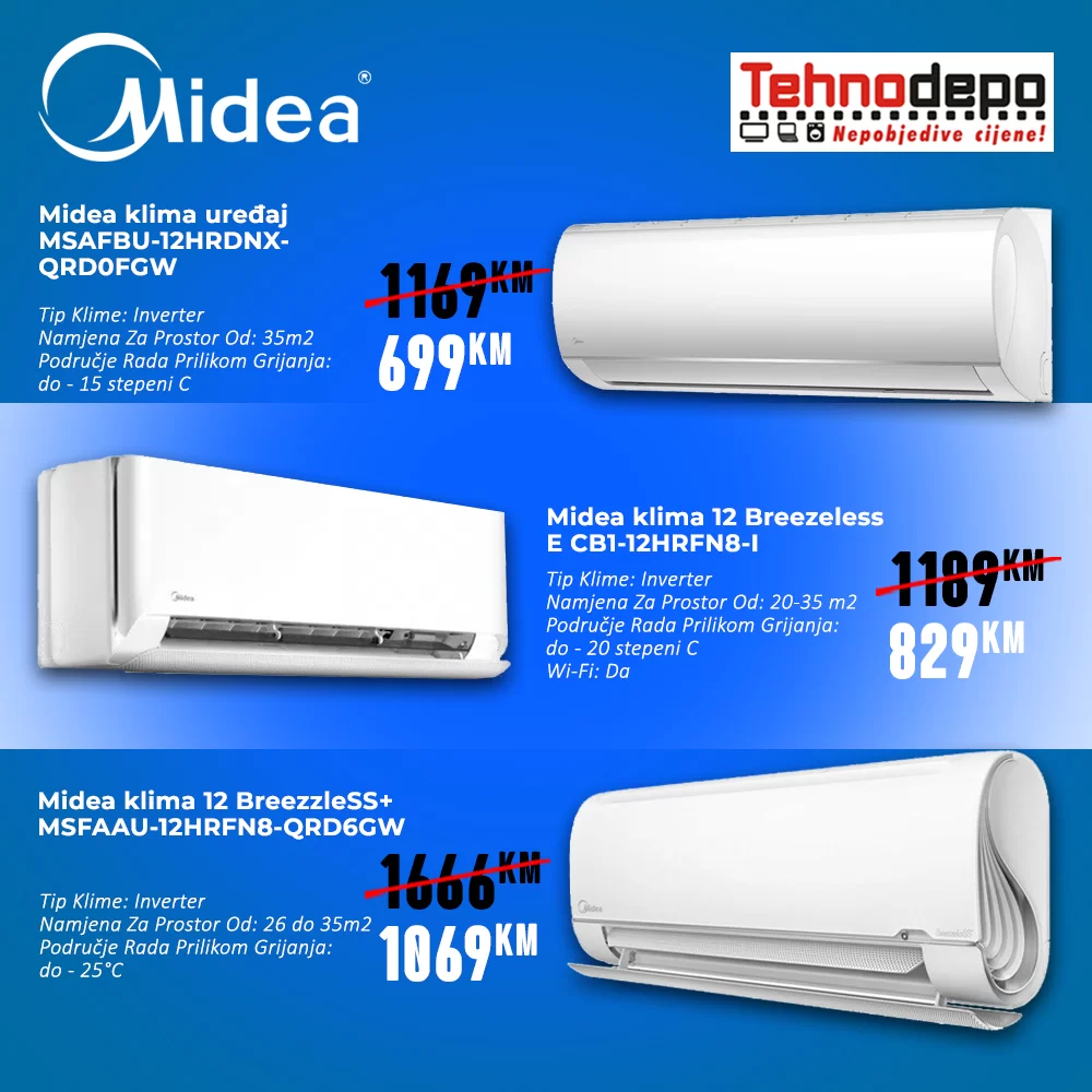 Tehnodepo NEPOBJEDIVE CIJENE INVERTER KLIMA