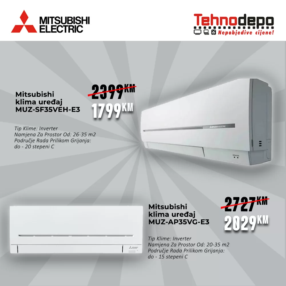 Tehnodepo NEPOBJEDIVE CIJENE INVERTER KLIMA