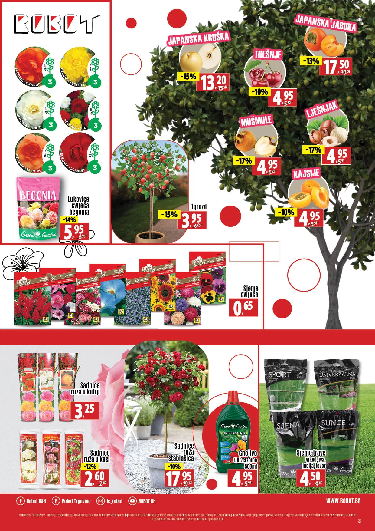 Robot katalog SJEME, SADNICE, MAŠINE, ALATI, BAŠTENSKI NAMJEŠTAJ