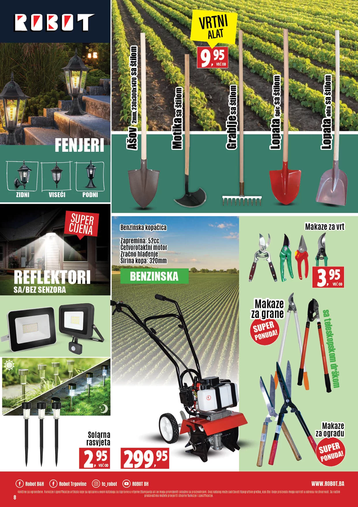 Robot katalog SJEME, SADNICE, MAŠINE, ALATI, BAŠTENSKI NAMJEŠTAJ