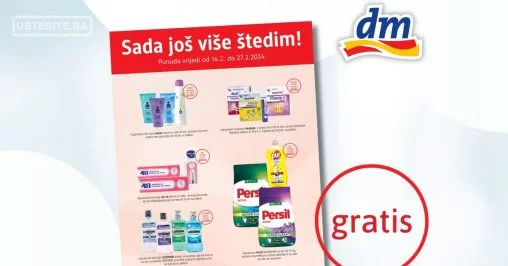 dm GRATIS Sada još više štedim -akcija do 27.2.2024.