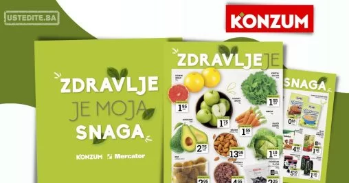 Konzum akcija ZDRAVLJE - sniženje do 11.2.2024.